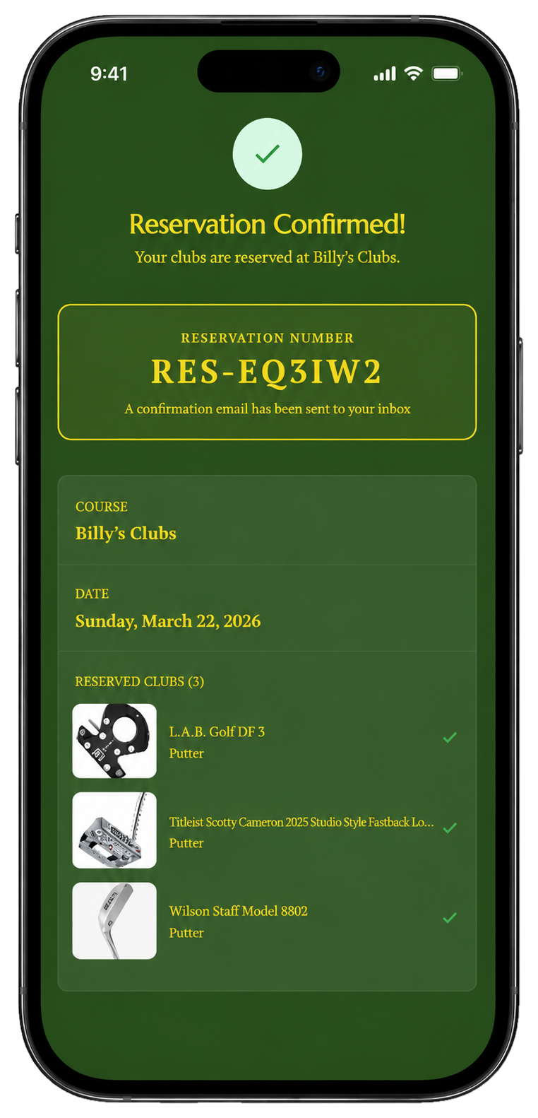 FIRESTX reservation experience shown on an iPhone
